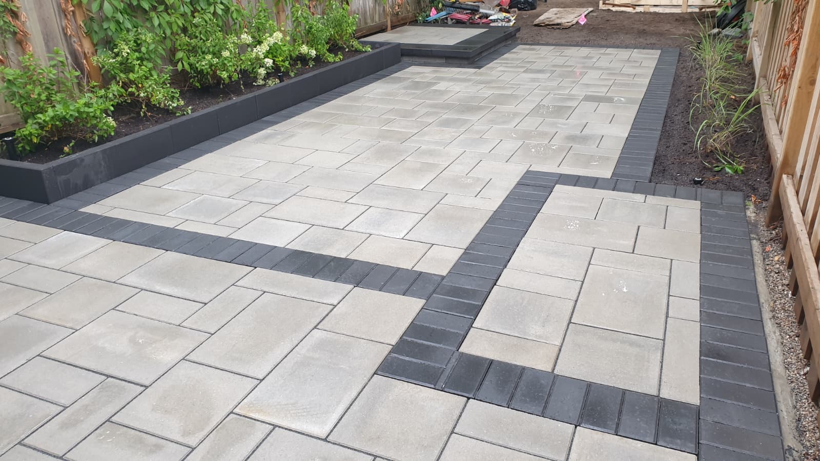 The Interlock Terrace - hardscaping project in Toronto, ON